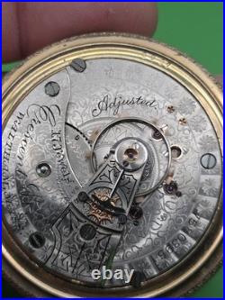 1896 Waltham Crescent St 17 Jewel 18s Pocket Watch Runs Gold Filled Case 17j