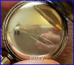 1897 Elgin Pocket Watch Hunter Case 0s 7j Keystone Case Rolled Gold