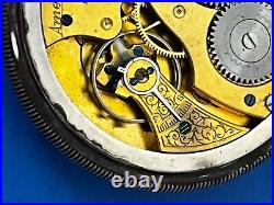 1897 WALTHAM Export Grade Coin Silver Case Pocket Watch 14s runs Nice