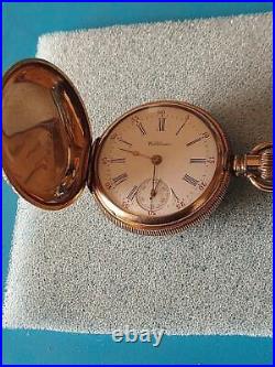 1898 American Waltham Pocket Watch GF Montauk Hunter Case Size 0s Seaside Works