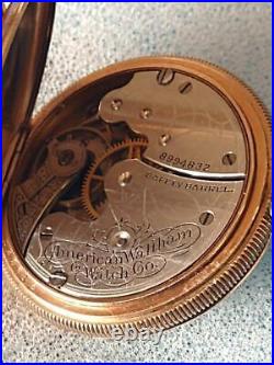 1898 American Waltham Pocket Watch GF Montauk Hunter Case Size 0s Seaside Works