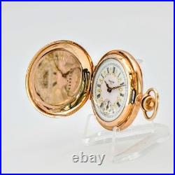 1898 Elgin Dress Ladies Pocket Watch 0s 15J Grade 129 Fancy Case & Dial 14K GF