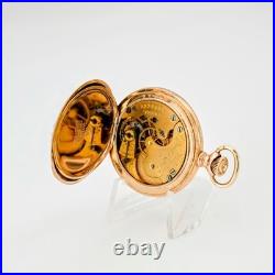 1898 Elgin Dress Ladies Pocket Watch 0s 15J Grade 129 Fancy Case & Dial 14K GF