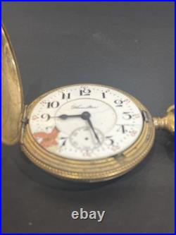 1898 Hamilton Pocket Watch Lancaster PA Victory Case WithChain