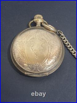 1898 Hamilton Pocket Watch Lancaster PA Victory Case WithChain