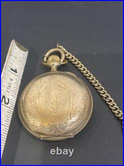 1898 Hamilton Pocket Watch Lancaster PA Victory Case WithChain