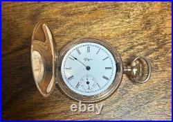 1899 Elgin 15 Jewel Grade 130 BIRD Engraved Case Pocket Watch Gold Fill RUNS