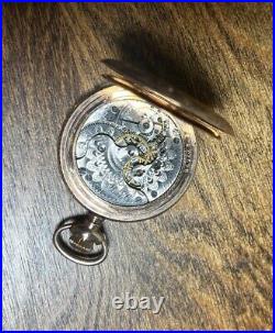 1899 Elgin 15 Jewel Grade 130 BIRD Engraved Case Pocket Watch Gold Fill RUNS