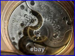 1899 Elgin 15 Jewel Grade 130 BIRD Engraved Case Pocket Watch Gold Fill RUNS