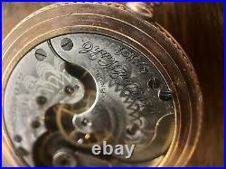 1899 Elgin 15 Jewel Grade 130 BIRD Engraved Case Pocket Watch Gold Fill RUNS