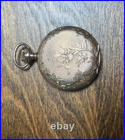 1899 Elgin 15 Jewel Grade 130 BIRD Engraved Case Pocket Watch Gold Fill RUNS