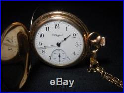 1899 Elgin Size 6 Pocket Watch Keystone J Boss Grade 14K GF Full Hunter Case
