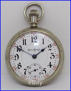 1899 Illinois Bunn Special 18S 21j RR Grade Pocketwatch Running Salesman's Case