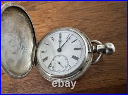 1899 Paul Buhre Antique Russian Imperial Silver Pocket Watch Enamel Dial Working