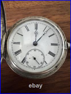 1899 Paul Buhre Antique Russian Imperial Silver Pocket Watch Enamel Dial Working