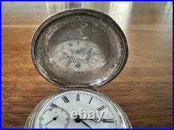 1899 Paul Buhre Antique Russian Imperial Silver Pocket Watch Enamel Dial Working