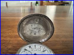 1899 Paul Buhre Antique Russian Imperial Silver Pocket Watch Enamel Dial Working