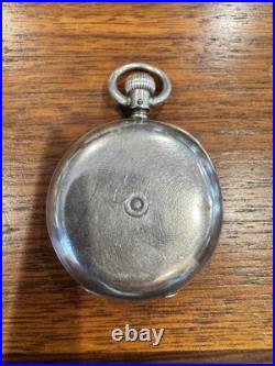 1899 Paul Buhre Antique Russian Imperial Silver Pocket Watch Enamel Dial Working