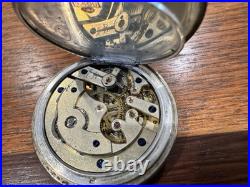 1899 Paul Buhre Antique Russian Imperial Silver Pocket Watch Enamel Dial Working