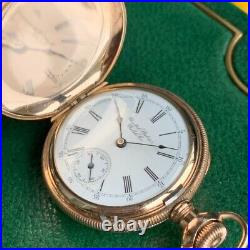 1899 U. S. Watch Co. 6S Fancy Guilloche Gold Filled Hunter Case Pocket Watch