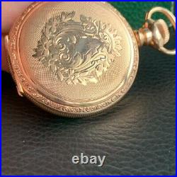 1899 U. S. Watch Co. 6S Fancy Guilloche Gold Filled Hunter Case Pocket Watch