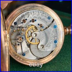 1899 U. S. Watch Co. 6S Fancy Guilloche Gold Filled Hunter Case Pocket Watch