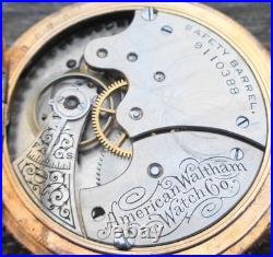 1899 Waltham GF Hunt Case Pocket Watch 6s 15j Gr Seaside Model 1890 Running