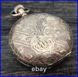 1899 Waltham GF Hunt Case Pocket Watch 6s 15j Gr Seaside Model 1890 Running
