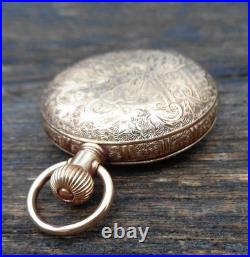 1899 Waltham GF Hunt Case Pocket Watch 6s 15j Gr Seaside Model 1890 Running
