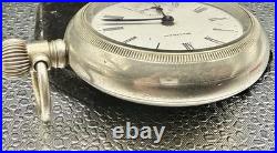 1899 Waltham Model 1883 Pocket Watch 18s 15J Grade 820 Silverode Train Case