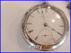 18SZ Elgin, Key Wind Pocket Watch, Display Case-1870-Vintage- Serviced
