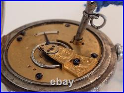 18SZ Elgin, Key Wind Pocket Watch, Display Case-1870-Vintage- Serviced