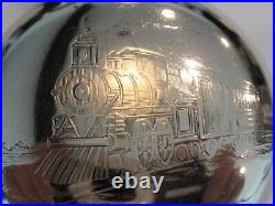 18SZ Elgin Pocket Watch-Serviced-7J- Case, Train On Back-New Glass-Vintage 1886