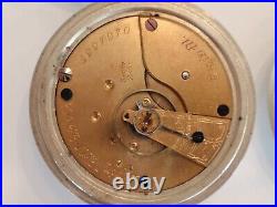 18SZ Elgin Pocket Watch-Serviced-7J- Case, Train On Back-New Glass-Vintage 1886
