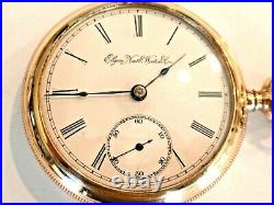 18SZ Elgin Pocket Watch in 10K GF Case-15Jewel, Serviced, Keeps Time 1896