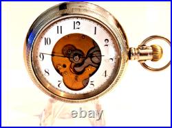 18SZ-Elgin Pocket Watch-with a cut-away Dial, Serviced-7J, Runs Great-1906