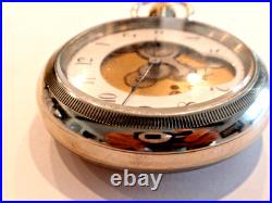 18SZ-Elgin Pocket Watch-with a cut-away Dial, Serviced-7J, Runs Great-1906