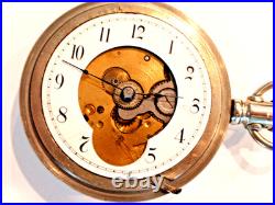 18SZ-Elgin Pocket Watch-with a cut-away Dial, Serviced-7J, Runs Great-1906