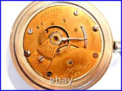 18SZ-Elgin Pocket Watch-with a cut-away Dial, Serviced-7J, Runs Great-1906