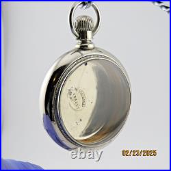 18S, F. Mink (Keystone W. C. Co), with Cowboy. Antique pocket watch case (GS-13)