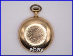 18S Fortune A. W. C. Co. 20-yr Gold Filled Open Face Pocket Watch Case 1040