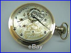 18S HAMILTON 940 RR Grade Pocket Watch 21J ADJ 5P GJS c. 1914 REPAIR GF OF Case