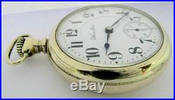 18S HAMILTON 940 RR Grade Pocket Watch 21J ADJ 5P GJS c. 1914 REPAIR GF OF Case