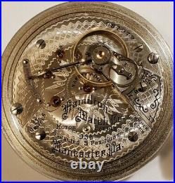 18S Hamilton 17J. Adj. Grade 936 Railroad Pocket Watch (1920) silveroid case