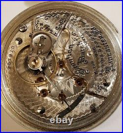 18S Hamilton 17J. Adj. Grade 936 Railroad Pocket Watch (1920) silveroid case