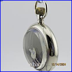 18S Keystone W. C. Co. Antique pocket watch case, withengraved train (PC15)
