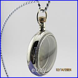 18S, Philadelphia W. C. Co, pocket watch case with Engraved Church Scene (PC9)