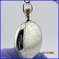 18S, Philadelphia W. C. Co, pocket watch case with Engraved Church Scene (PC9)