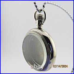 18S Philadelphia, locomotive engraved, antique pocket watch case (PC6)