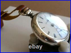 18 SZ Elgin Pocket Watch in 2Tone Sterling Silver Case- Serviced Runs Good- 7J